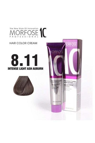 Morfose Morfose 10 Hair Color Cream with Argan Oil 8.11 - Intense Ash Blonde 100ml
