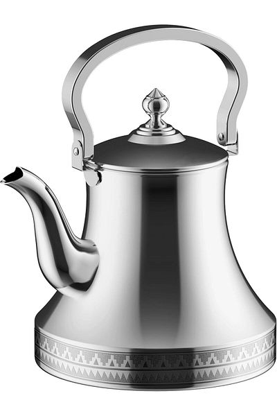 ALSAIF 2L Saif Teapot, durable and elegant, ideal for serving tea and other types of tea. Chrome color.