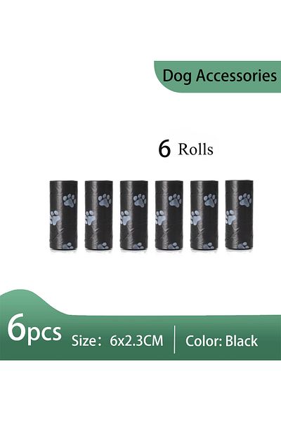 Choice 6 Rolls/90 Pcs Dog Poop Bags - Extra Thick Leak-proof Puncture With Design For Outdoor Use