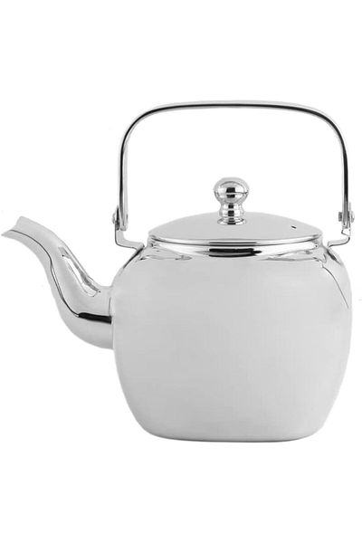 ALSAIF 2L Saif Teapot, durable and elegant, ideal for serving tea and other teas. Silver color.