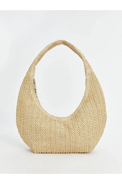 LC Waikiki Lcw Accessories Ecru Women's Straw Shoulder Bag