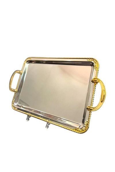aljahwari Single serving tray, two-tone glossy, size 28*40