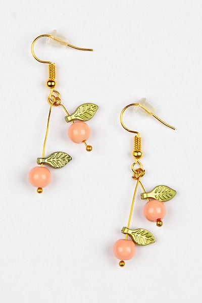 Lila Rosa Ethnic Authentic Cherry Figured Earrings