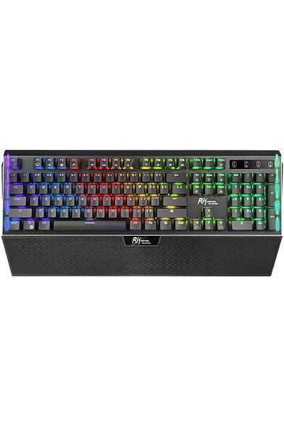 COOYA RK950 Gaming Keyboard, 104 Keys Wired Mechanical Keyboard, LED Backlit Computer Keyboard USB Wired