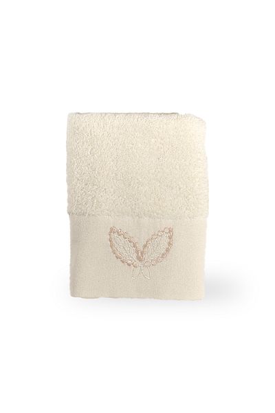 Minteks Patehpaisley Cream Πετσέτα Χεριών και Προσώπου Κεντημένη 50x90 - Minteks Home