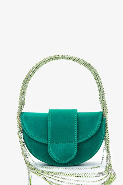 Valmenti Lady Diva Kadın Tekstil Yeşil Abiye Çanta
