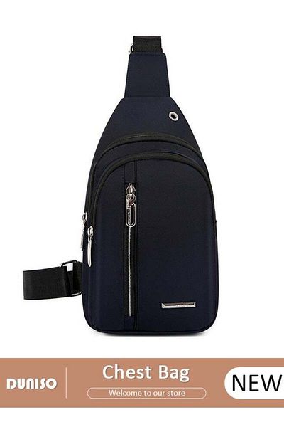 Generic Duniso Men's Waterproof Crossbody Backpack Hiking Multifunctional Chest Bag With Usb Charging Port