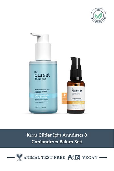 The Purest Solutions Σετ περιποίησης καθαρισμού & αναζωογόνησης για ξηρό δέρμα