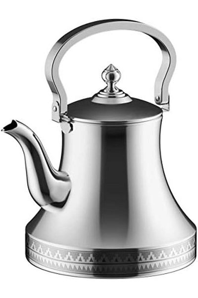 ALSAIF 2L Saif Teapot, durable and elegant, ideal for serving tea and other types of tea. Chrome color.
