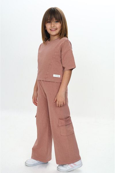 Toontoy Girl's Washable Crop Tracksuit Set
