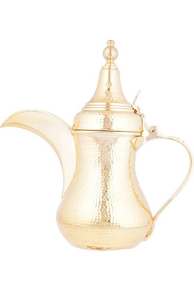 ALSAIF - Traditional Arabic Copper Coffee Pot, Size: 52 Ounces, Color: Silver