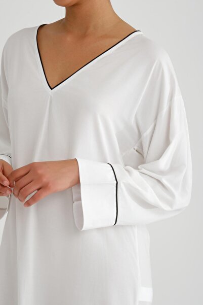 Store Uzun Kollu V Yaka Midi Kaftan - Plaj Giyim İçin İdeal