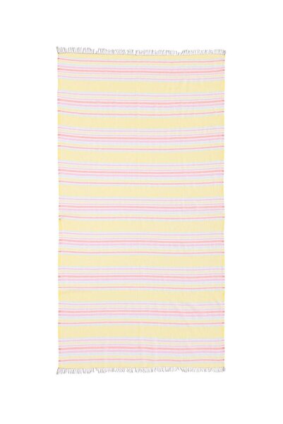 LC Waikiki Жіночий пляжний рушник LCW HOME Mixed Line з візерунком 90x165 см