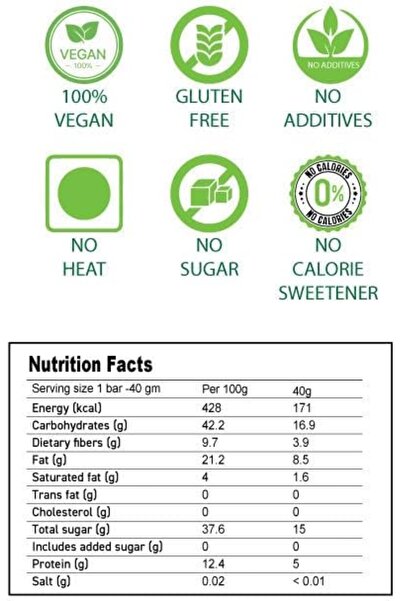 Superlife Real Energy Bar Cocoa Orange | 25x40 Grams Each | 100% Natural Ingredients | Naturally Glu