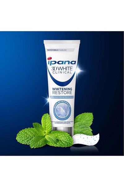 İpana İpana 3D White Clinical Revitalizing Brightness Whitening Fluoride Toothpaste 65 ml