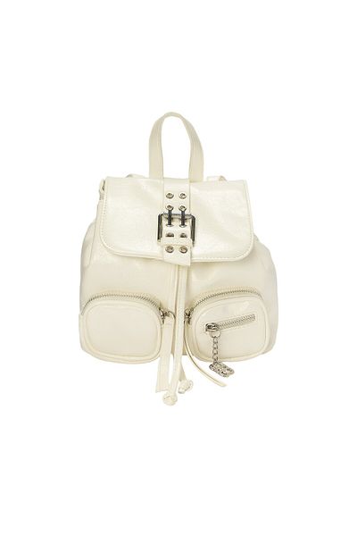 BATA Faux Leather Buckle Backpack 2