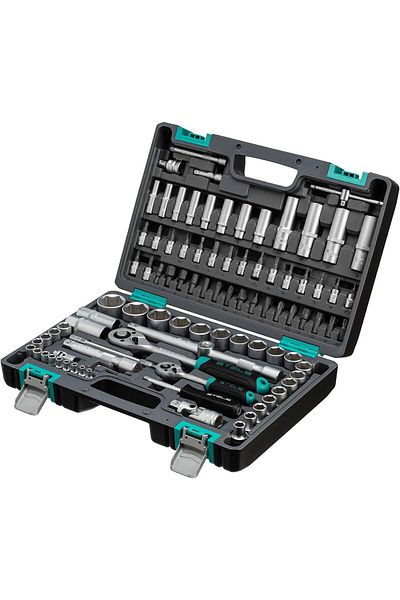 Generic STELS 94-Pcs Hand Tool Set 1/4" & 1/2" Socket & Wrench Kit for Car, Home & Workshop Use