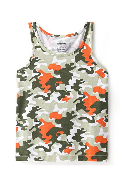 Honeyhap Honeyhap Premium Cotton Elastane Single Jersey Sleeveless ed Vests Bio Finish-Pack Of 3-Multicolor