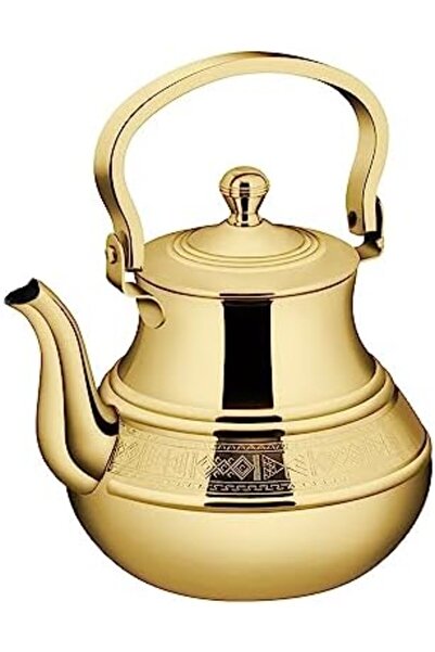 ALSAIF 1.2L Saif Teapot, durable and elegant, ideal for serving tea and other teas. Gold color.