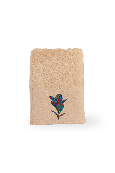 Minteks Кърпа за ръце и лице Layla Milk Coffee с бродерия 50x90 - Minteks Home