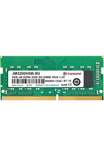Transcend Memorie notebook Transcend, 8GB, DDR4, 3200MHz, Verde