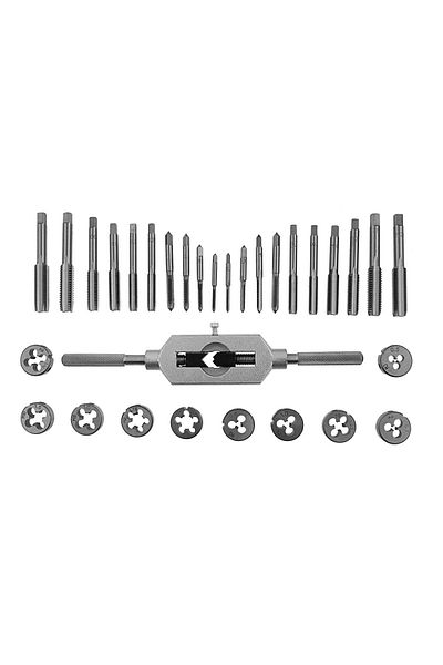 mtx 31-Piece Tap and Die Set M3 M12 Threading Tool Kit for Metal Repair & Maintenance
