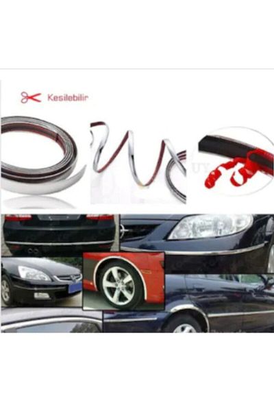 SAHLAN Vehicle Inside and Outside 3d Chrome Decorative Nickel Plates 9mm X 5 meters