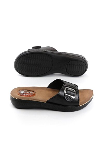 GEZER Topuk Dikeni Jelli Tokalı Comfort Masaj Tabanlı Kadın Günlük Ev Dışarı Terliği