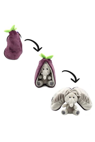 les deglingos VEGGIE SERIE - VELVET THE ELEPHANT / EGGPLANT