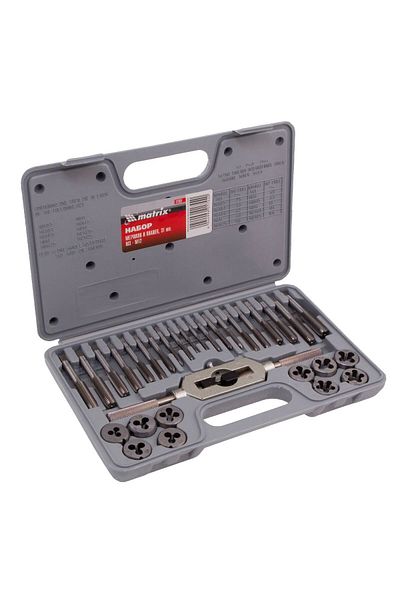 mtx 31-Piece Tap and Die Set M3 M12 Threading Tool Kit for Metal Repair & Maintenance