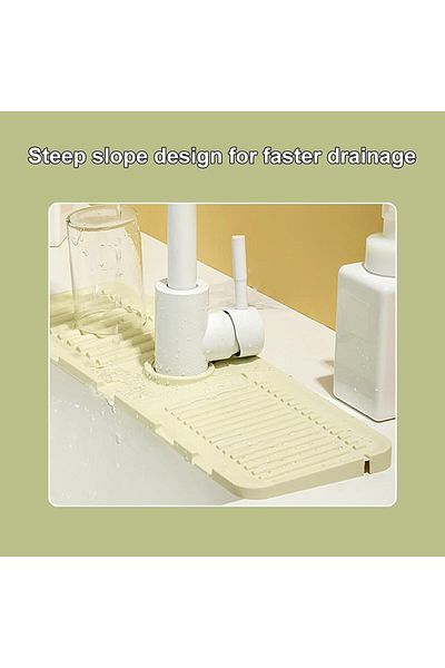 COOYA Kitchen Sink Faucet Mat, Splash-Proof, Quick-Drying, Suitable for Kitchen and Bathroom Sink Areas