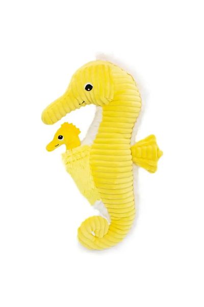 les deglingos PAPADOU THE SEAHORSE DAD & BABY YELLOW