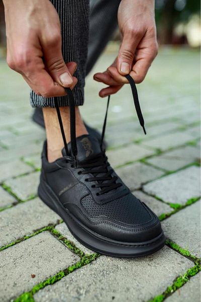 BPM Casual Shoes 707 Black (Black Sole)