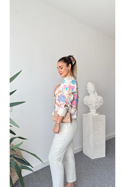 QİMYA BUTİK Keyymod Embroidered Gabardine Stylish Women's Jacket