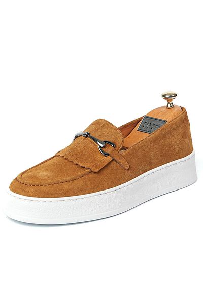TETRİ Hector Model Men's Cinnamon Color Genuine Leather Casual Shoes