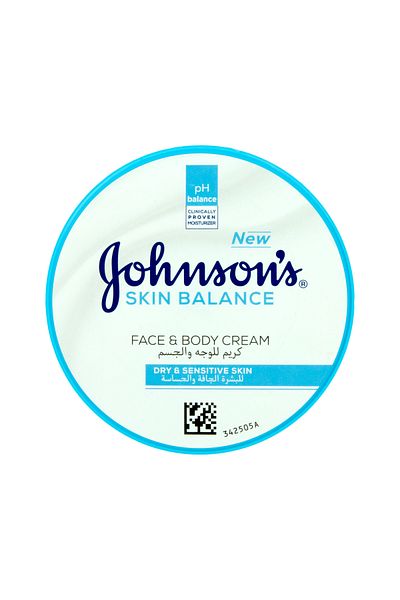 Johnson & Johnson Johnson's Skin Balance Face & Body Cream Dry & Sensitive Skin 200 ml