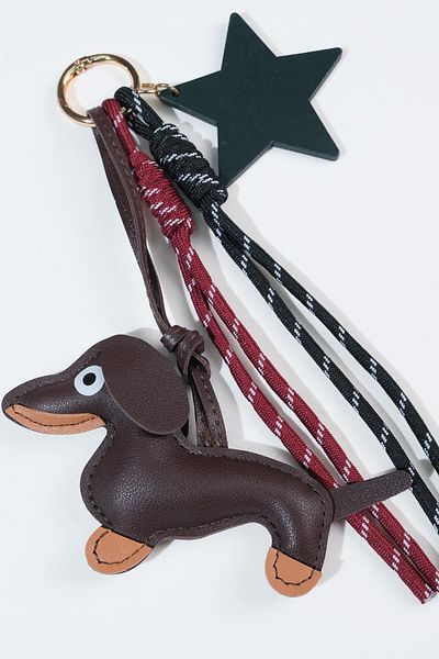 SHERIN Keychain with Brown Dog and Star