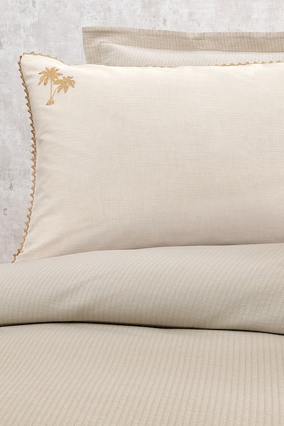 Yataş Elena Double Embroidered Bedspread - Beige