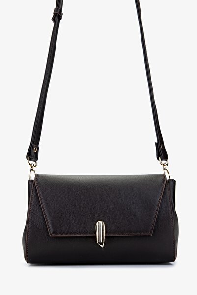 Valmenti Kadın Hakiki Deri Kahverengi Postacı Çanta