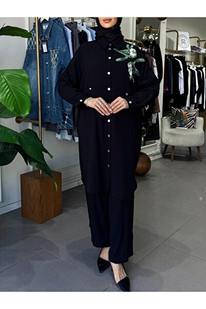 Ghisa BONCUK İŞLEMELİ UZUN TUNİK TAKIM