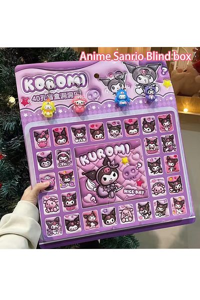 Choice سلسلة مفاتيح على شكل صندوق أعمى من Kuromi Anime Sanrio، سلسلة مفاتيح على شكل شخصية My Melody من Kuromi، حقيبة نموذجية