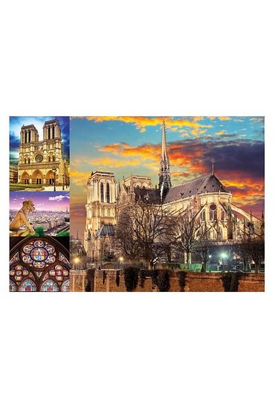 EDUCA 1000 Piece Notre Dame Collage Puzzle 18456