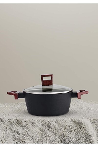 Amercook Rock Stone Cooking Pot from Amercook, Non-Stick, 20 cm, Black