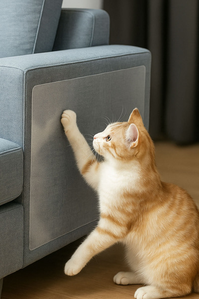 Arnee 5 Pieces Cat Sofa Scratching Protector 20X50 cm Transparent Adhesive Furniture Anti-Scratching Tape