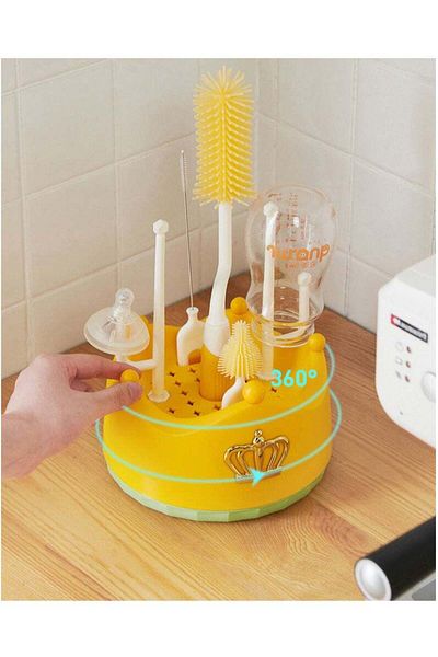 fulina Bottle Cleaning Brush Set,with Silicone Bottle Brush,Nipple Brush,Straw Brush,Space Saving