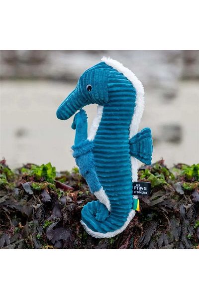 les deglingos PAPADOU THE SEAHORSE DAD & BABY BLUE