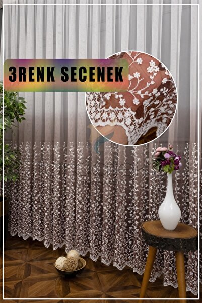 farbateks Perdele din tul pliat în 3 straturi, cu model de margarete, cu tivul de prune, care se tranziționează în culoare