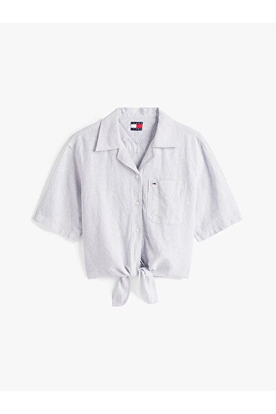 Tommy Hilfiger TJW CRP LINEN SS SHIRT Kadın Gömlek DW0DW202860A8