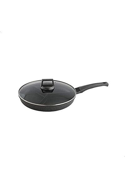 ALSAIF Al Saif Pan With Lid, Multi-material, 32 Cm - Black