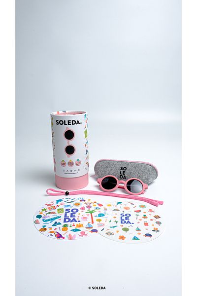 SOLEDA Pink Sunglasses for 12-36 Months Baby